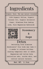 Tallow Magnesium Deodorant
