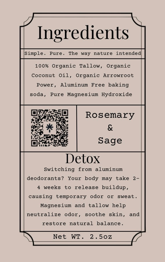 Tallow Magnesium Deodorant